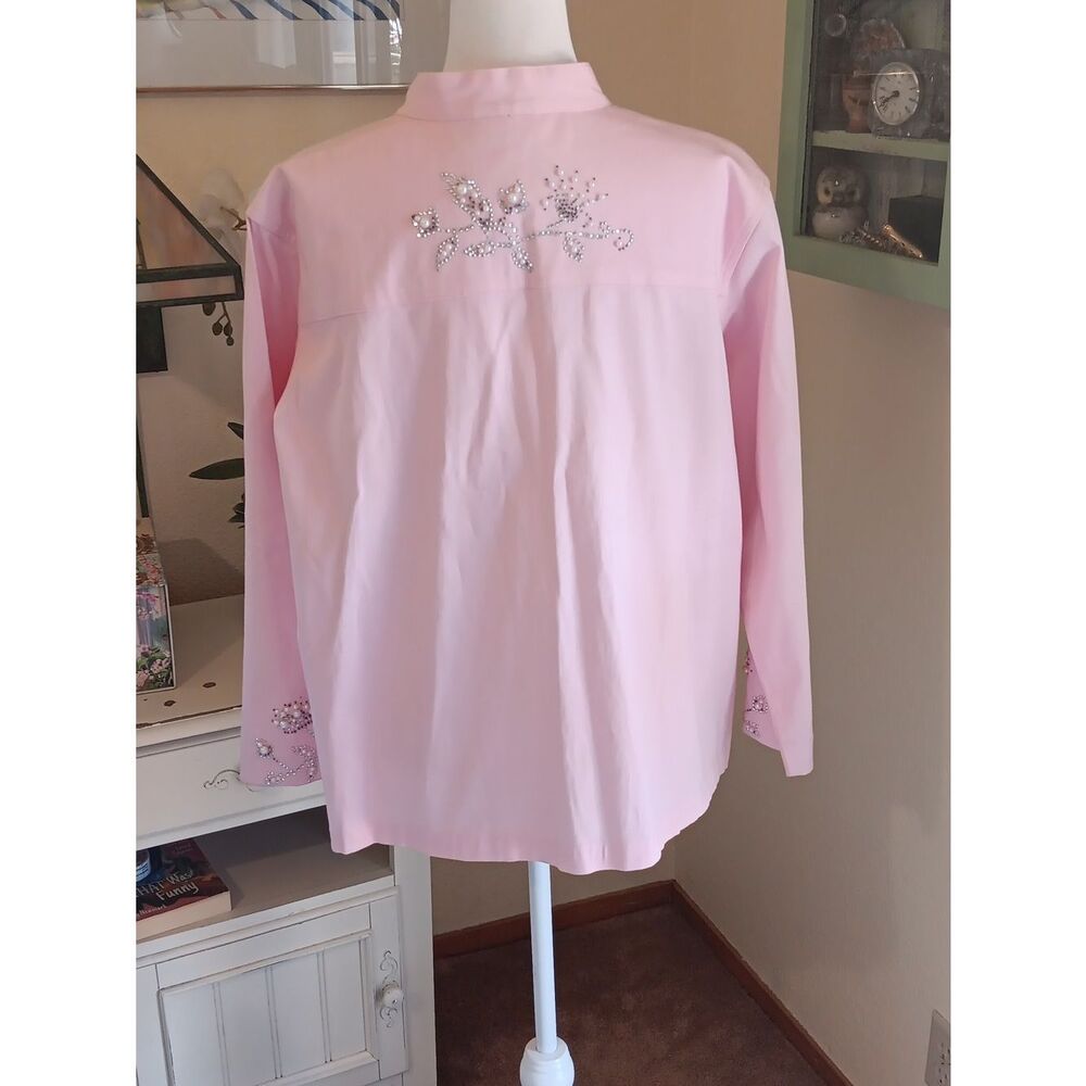 NEW Quacker Factory Pink Denim Jacket - Picture 5 of 9